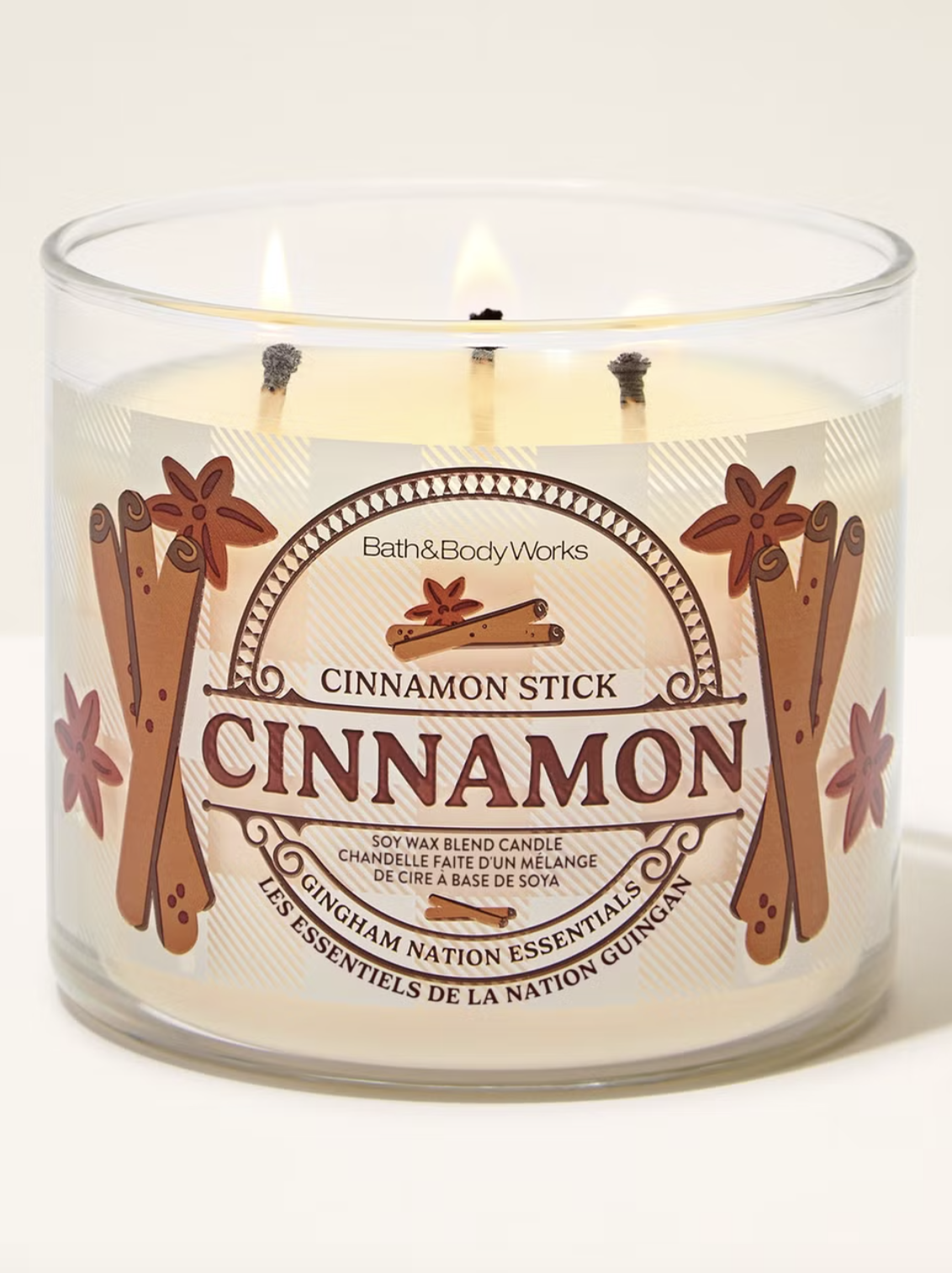 „Cinnamon Stick” trijų knatų žvakė